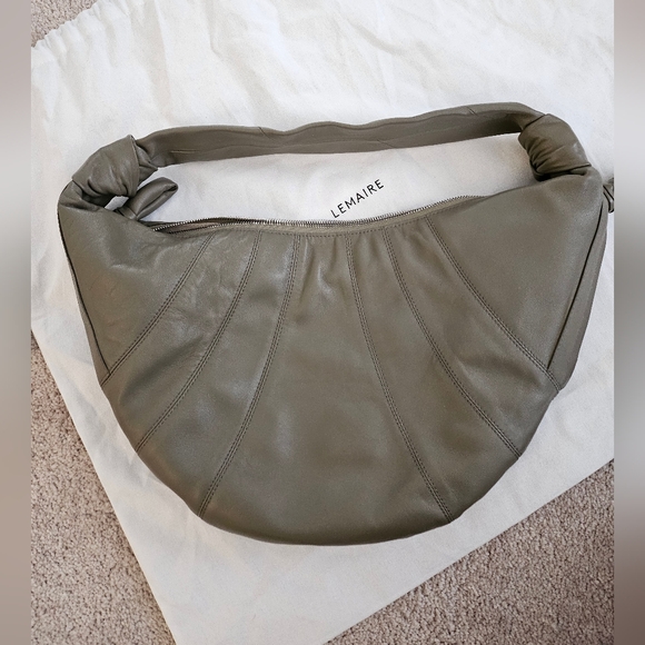 Lemaire Fortune Croissant Bag Dark Sage - Picture 4 of 10